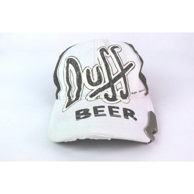The Simpsons Duff Beer Baseball Cap Hat Snapback With Bottle Opener white brown  eb-22376256